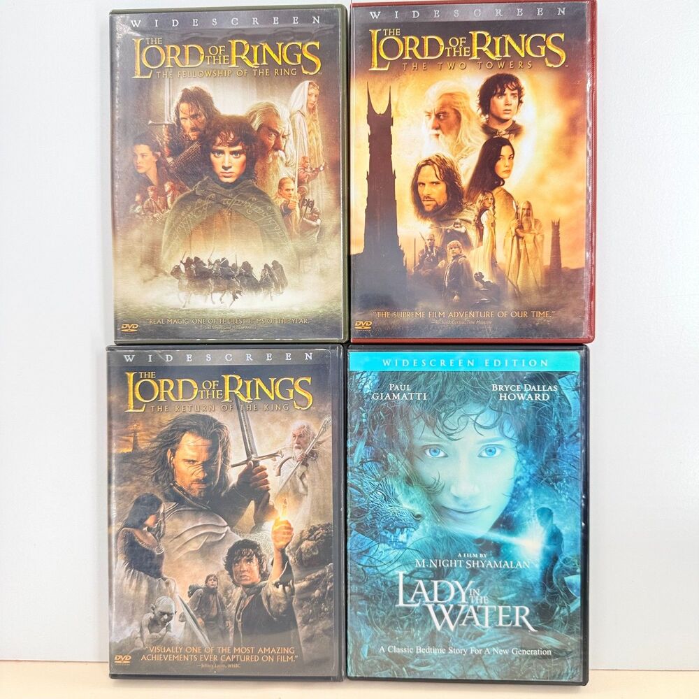 Lord of the Rings Trilogy DVD Lot Fellowship Two Towers Return of the King + Bon
